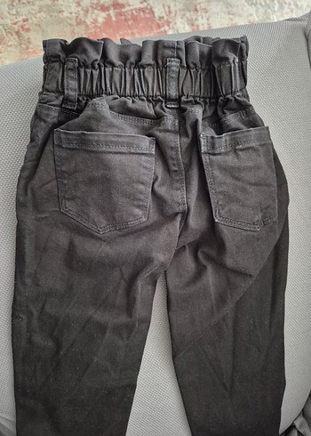 Koton Siyah Midi Boy Bol Kesim Kot Pantolon