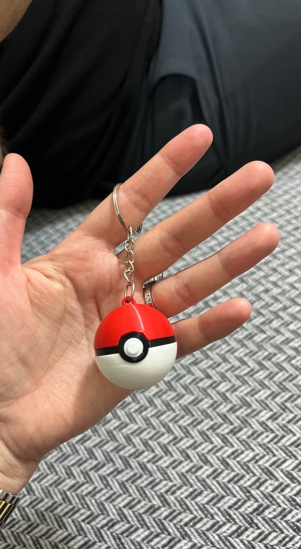 Kırmızı Zincir Detaylı poketop Anahtarlık - Görsel 2