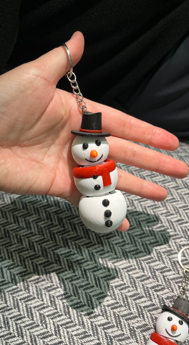 Renkli Kardan Adam Anahtarlık - Görsel 2