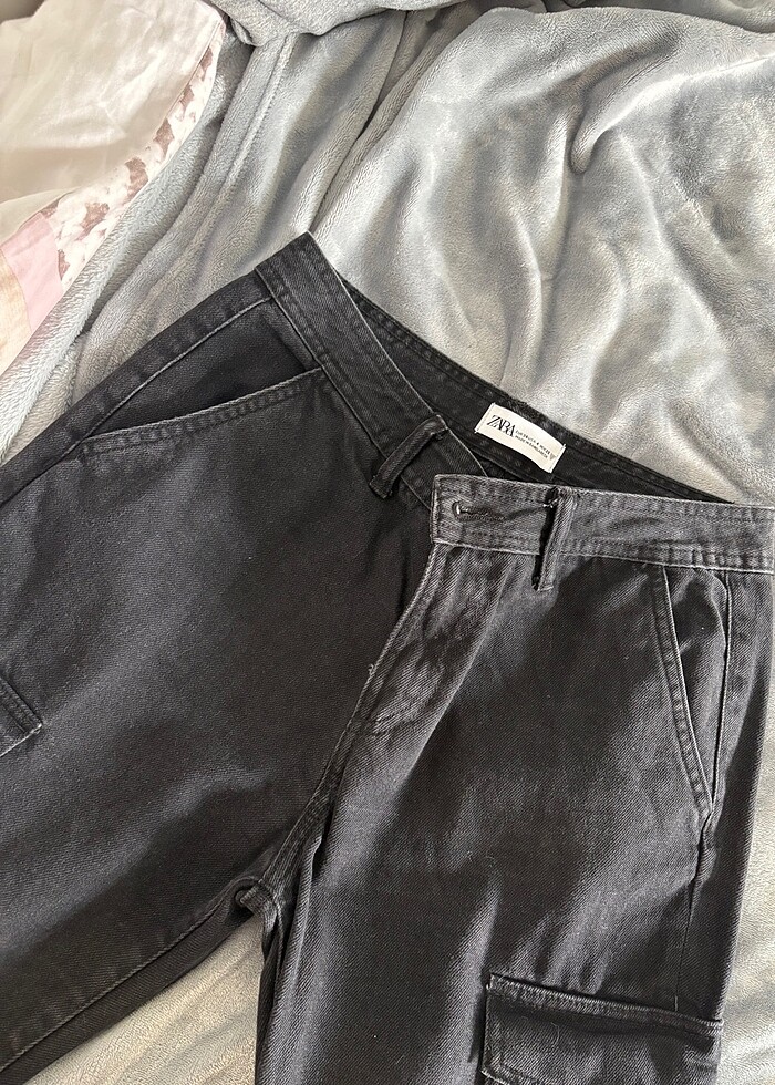 Zara kargo düşük bel pantolon - Görsel 3