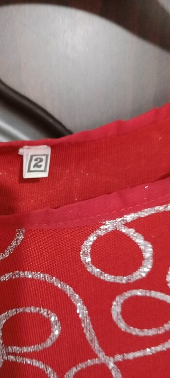 Simli kırmızı elbise  - Görsel 4