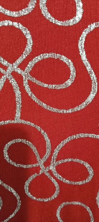 Simli kırmızı elbise  - Görsel 5