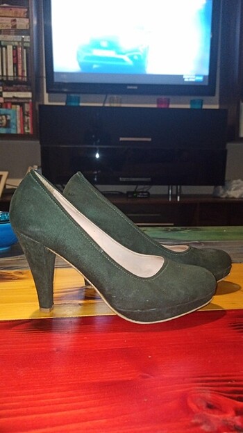 Stiletto zümrüt yesili