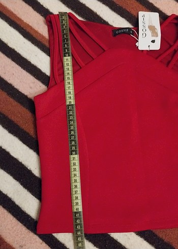 Diğer Kırmızı V Yaka Strappy Atlet
