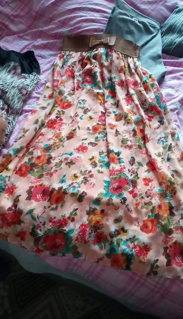 Çiçek Desenli Bohem Kadın Uzun Etek - Görsel 2