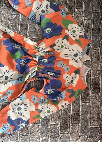 Çiçek Desenli Bohem Kadın Tulum - Görsel 3