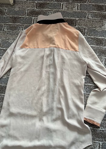 Düğmeli Beyaz Uzun Kollu Midi Kadın Gömlek - Görsel 4