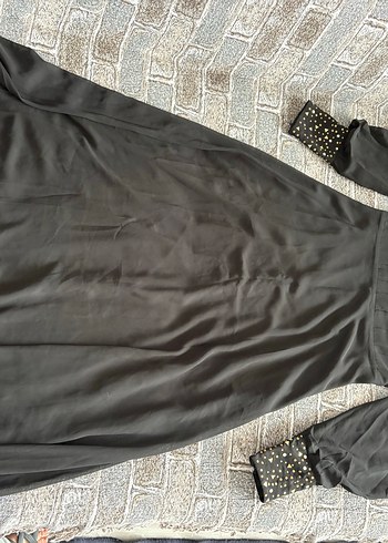 Altın Renkli Payetli Uzun Yılan Desenli Kadın abiye elbise - Görsel 8