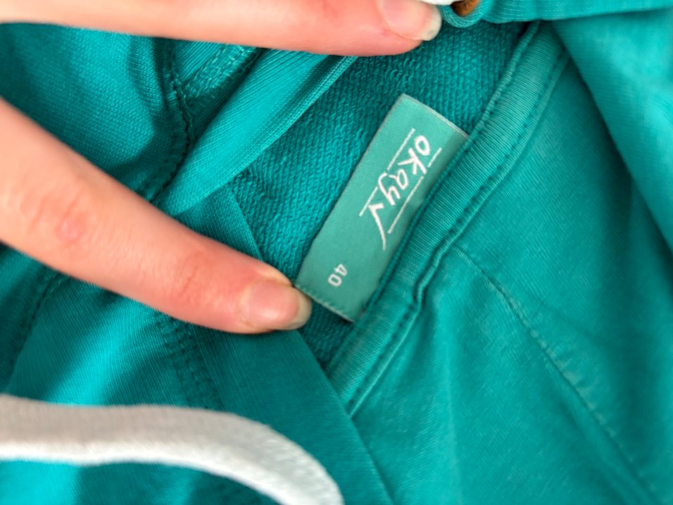 Turkuaz Kadın Fermuarlı Sweatshirt - Görsel 3