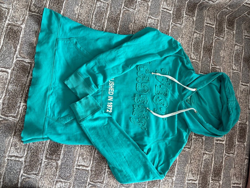 Turkuaz Kadın Fermuarlı Sweatshirt - Görsel 4