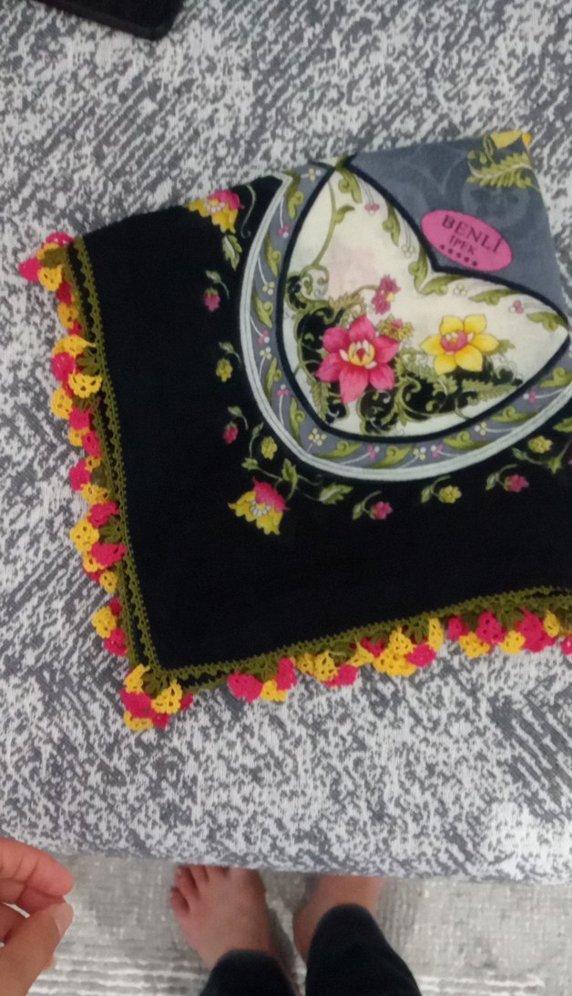 Diger Çok Renkli Bohem Kadın Fular - Görsel 4