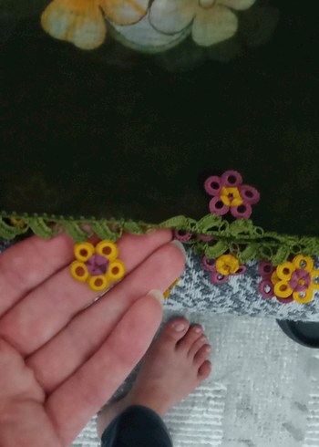 Nakışlı Çok Renkli Kadın Fular - Görsel 2