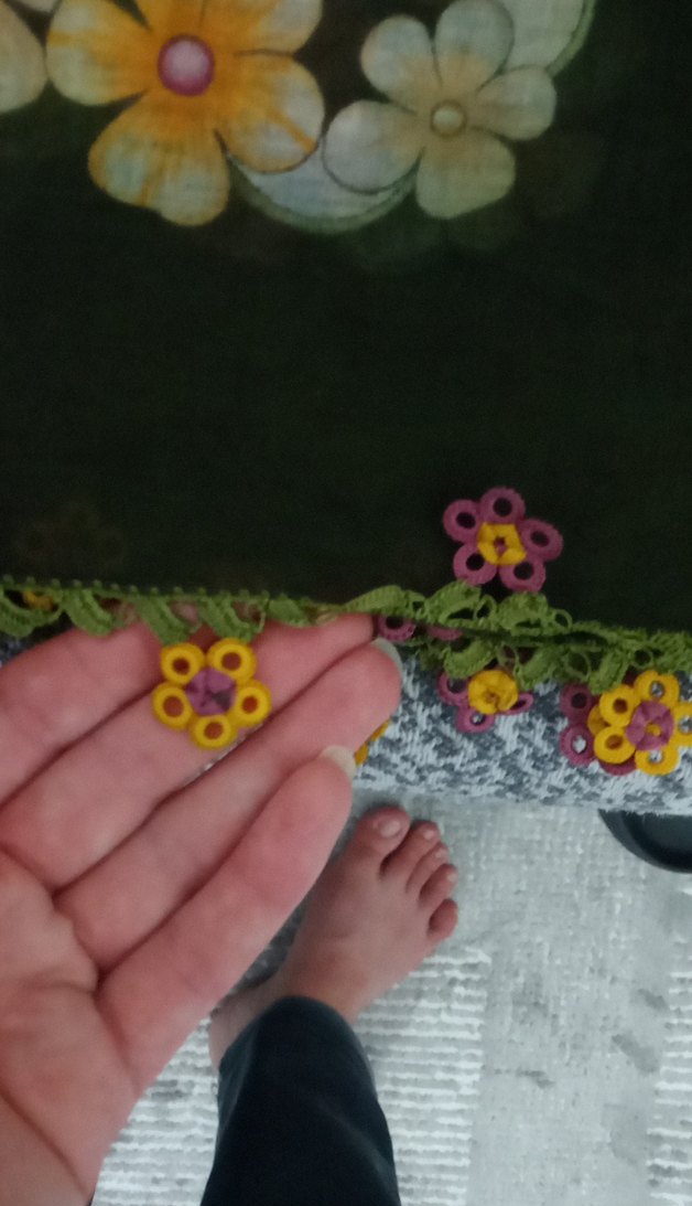 Nakışlı Çok Renkli Kadın Fular - Görsel 2