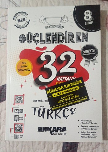 8. Sınıf Türkçe Güçlendiren 32 Haftalık Kitap