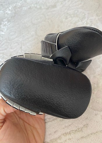 Diğer Kız Bebek Siyah Fiyonklu İlk Adım Ayakkabısı