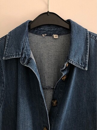 38 Beden mavi Renk Cepli tunik boy #jean #gömlek #ceket