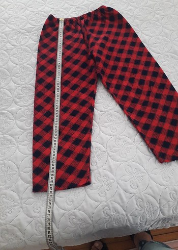 Diğer Kırmızı Ekoseli Kız Çocuk Pijama Altı