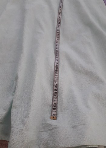 Turkuaz Nakışlı Uzun Askısız Elbise - Görsel 11