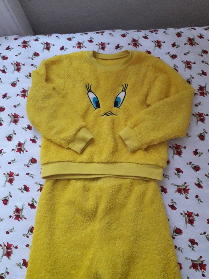 Sarı Triko Kız Eşofman Takımı - Görsel 2