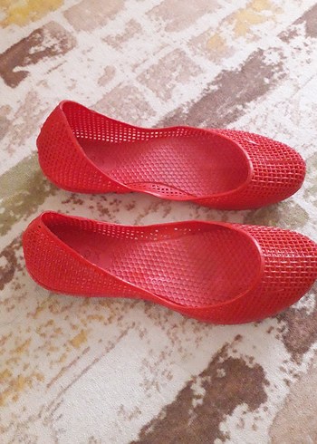 Kırmızı Dolgu Topuk Çocuk Deniz Babet - Görsel 2