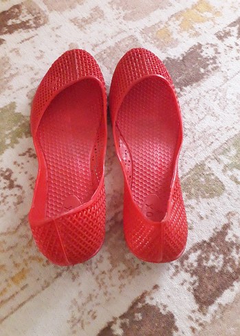 Kırmızı Dolgu Topuk Çocuk Deniz Babet - Görsel 3