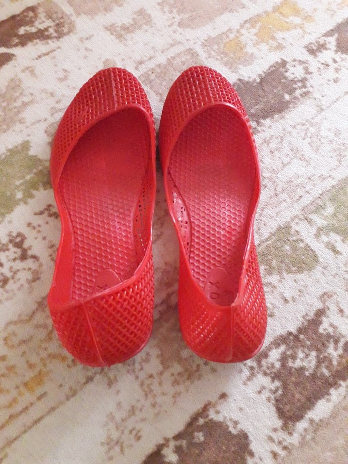 Kırmızı Dolgu Topuk Çocuk Deniz Babet - Görsel 3