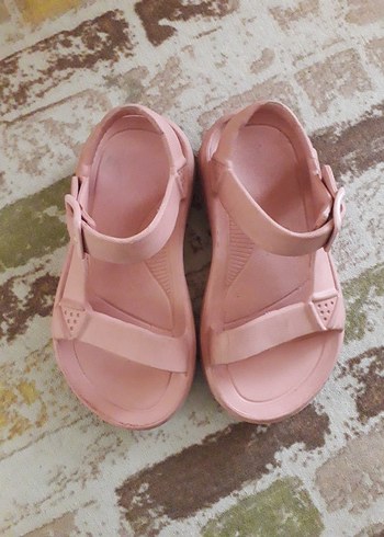 Kız Çocuk Pembe Pastel Bantlı Sandalet - Görsel 5