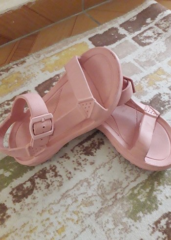 Kız Çocuk Pembe Pastel Bantlı Sandalet - Görsel 2