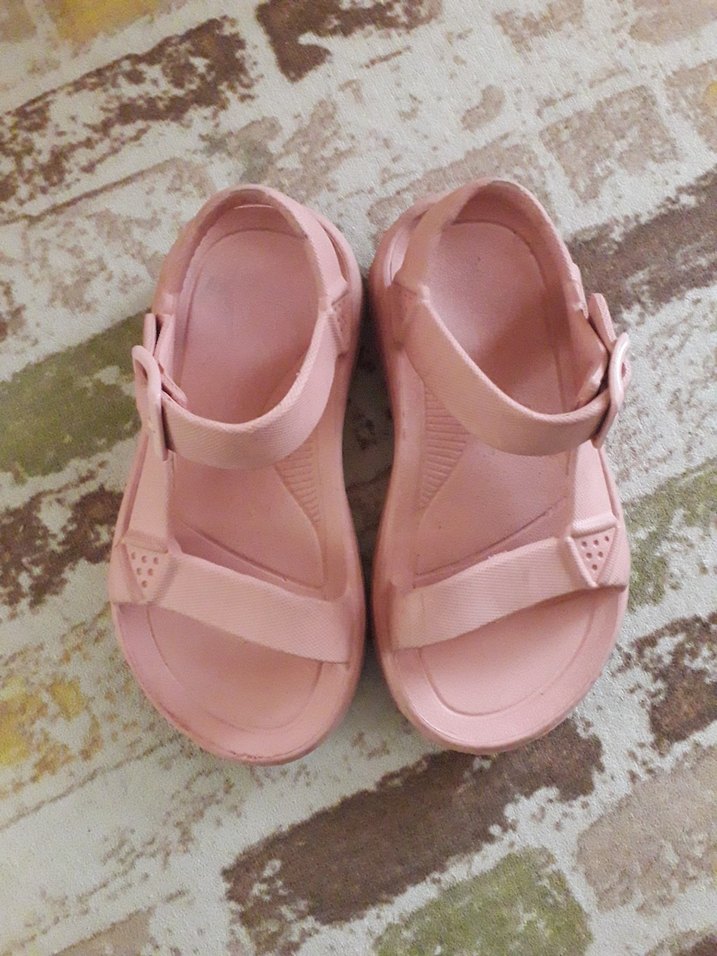 Kız Çocuk Pembe Pastel Bantlı Sandalet - Görsel 5