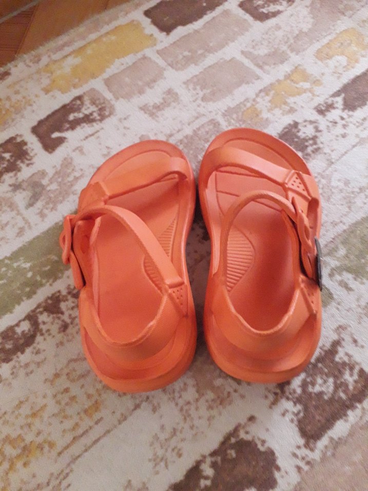 Turuncu Çocuk Dolgu Topuklu Sandalet - Görsel 3