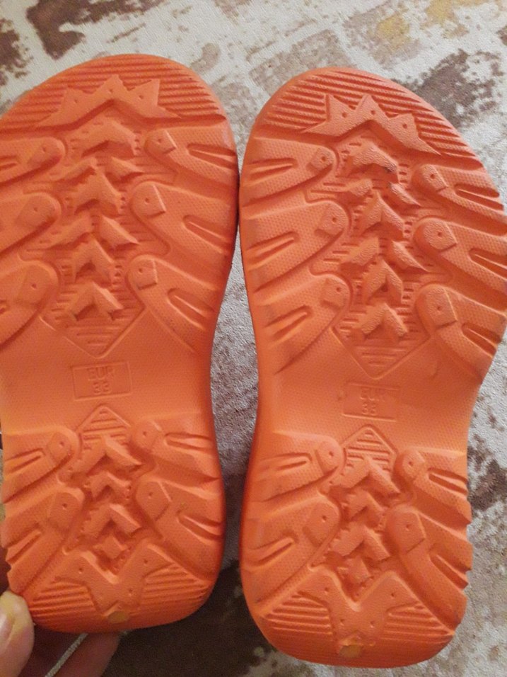 Turuncu Çocuk Dolgu Topuklu Sandalet - Görsel 4