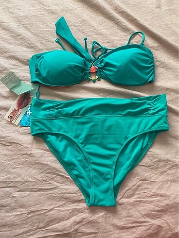 xl Beden turkuaz Renk Penti bikini takımı