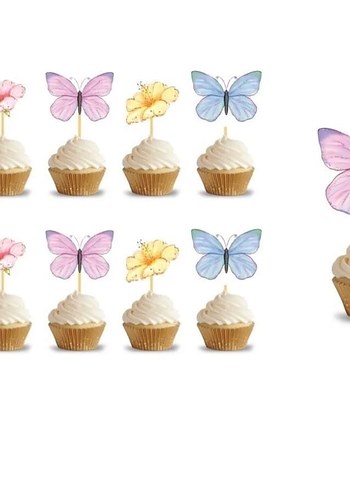 Pastel Renkli Kelebek temalı kürdan