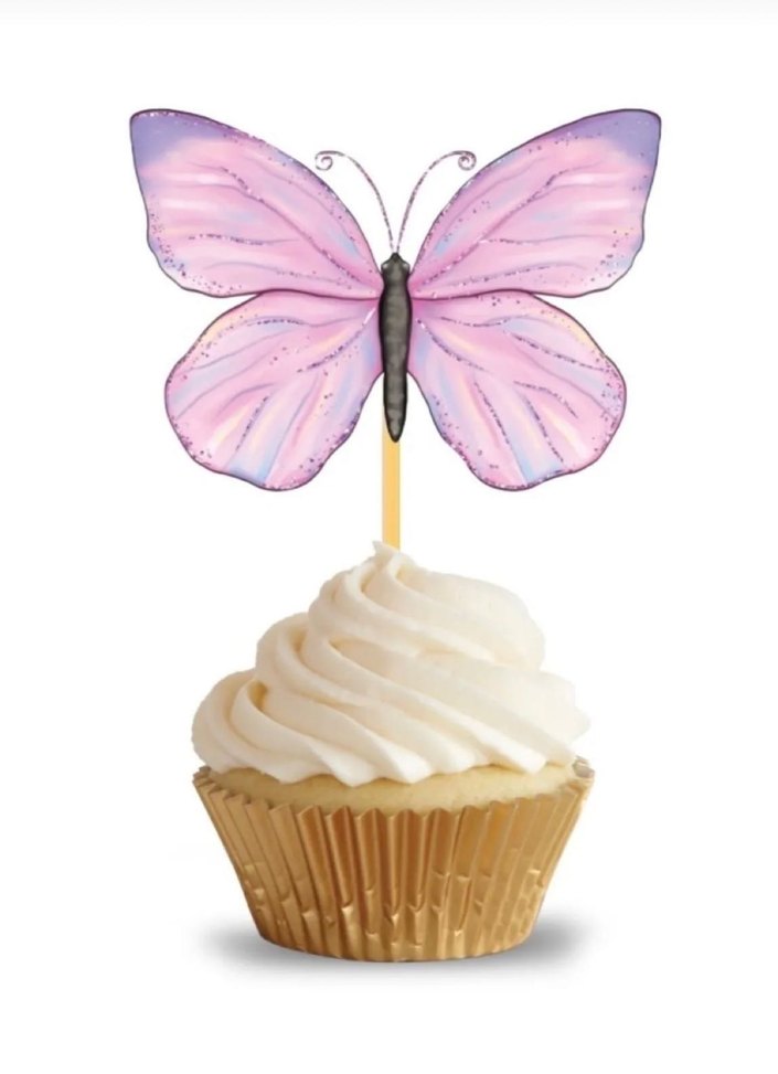 Pastel Renkli Kelebek  temalı kürdan - Görsel 2