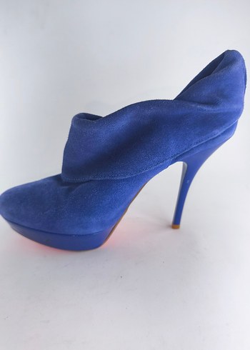 Diğer saks Mavi Süet Platform Topuklu ayakkabı