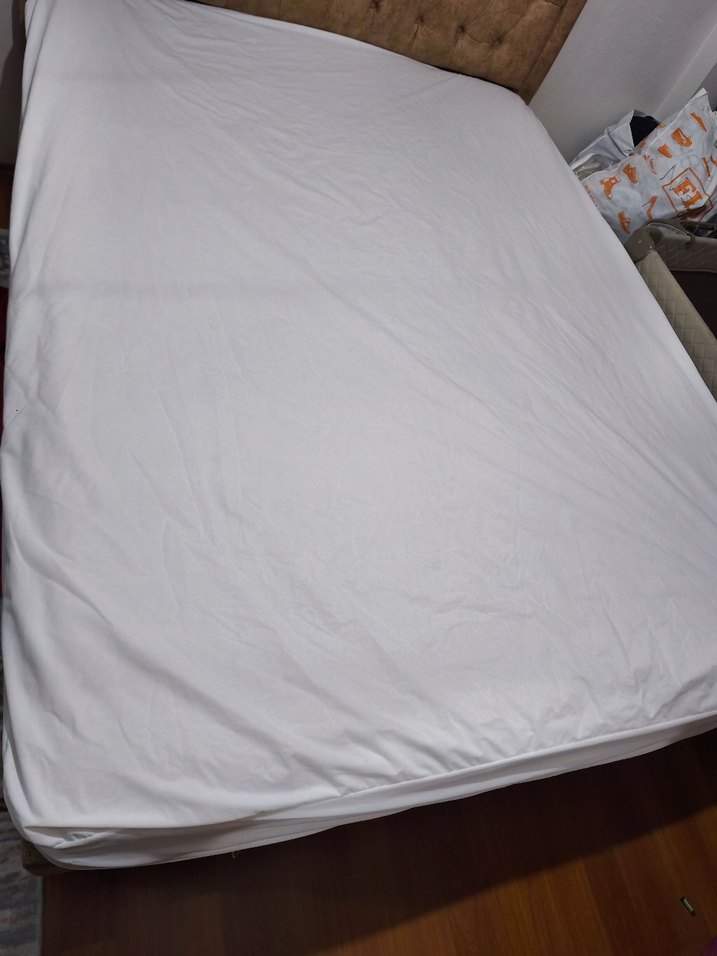 Madame Coco Beyaz Sıvı Geçirmez Çift Kişilik Yatak Alezi - Görsel 2