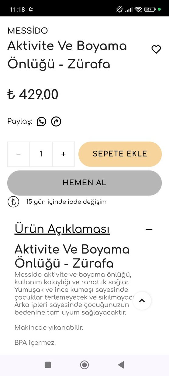 aktivite ve boyama önlüğü - Görsel 2
