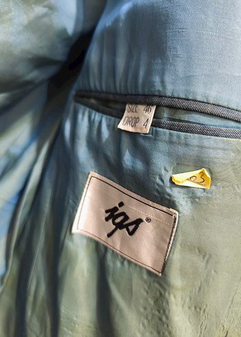 IGS çizgili slim fit kruvaze ceket erkek - Görsel 5