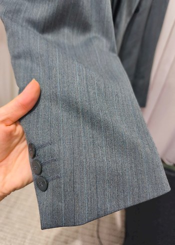 IGS çizgili slim fit kruvaze ceket erkek - Görsel 2