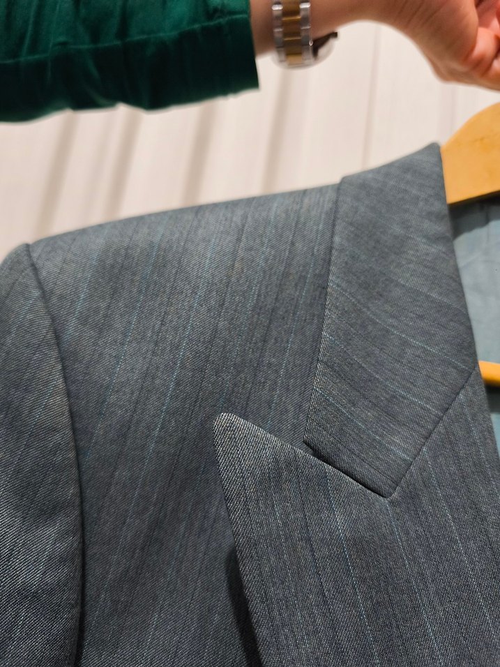 IGS çizgili slim fit kruvaze ceket erkek - Görsel 3