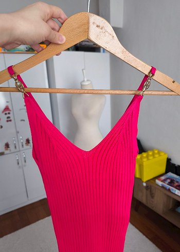 sıfır triko broşlu elbise - Görsel 4