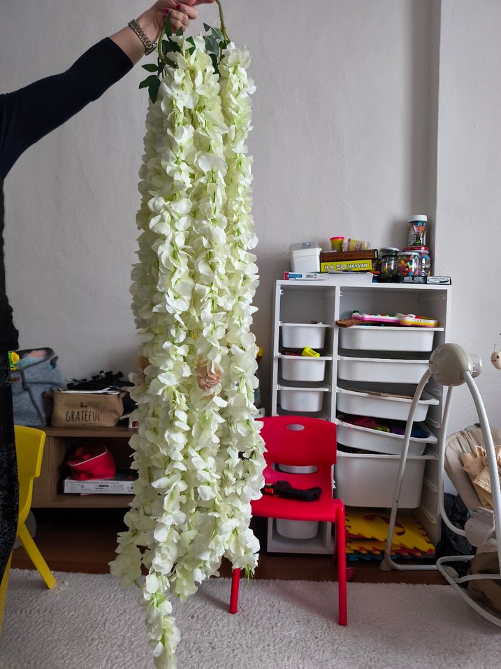 dolgun yapraklı akasya yapay çiçek dalı - Görsel 3