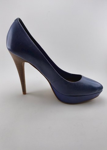 Diğer sıfır Mavi Deri Stiletto Topuklu Kadın Ayakkabı