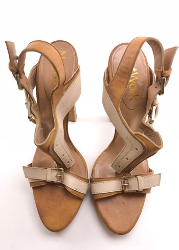 sıfır network Bej Kadın Platform Topuklu Ayakkabı - Görsel 8