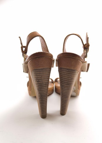 sıfır network Bej Kadın Platform Topuklu Ayakkabı - Görsel 7