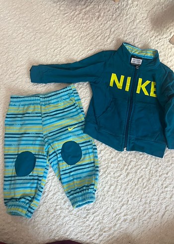 Nike Erkek Bebek Mavi Triko Eşofman Takımı
