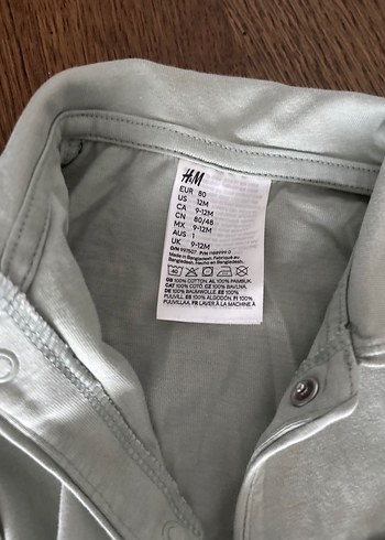 H&M Hm Gri Uzun Kollu Bebek Tulumu