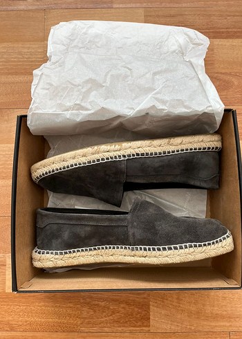 Gri Süet Espadril - Görsel 10