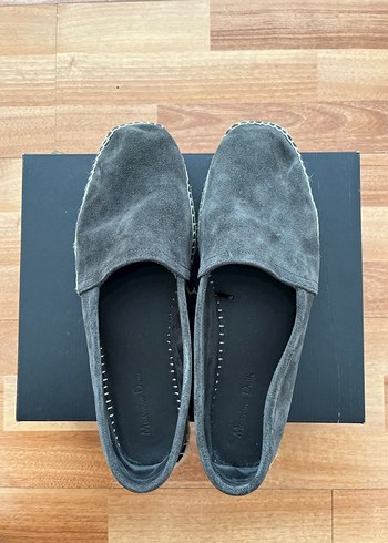 Gri Süet Espadril - Görsel 5