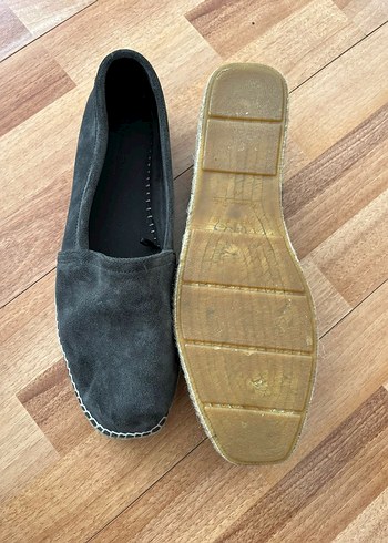 Gri Süet Espadril - Görsel 6